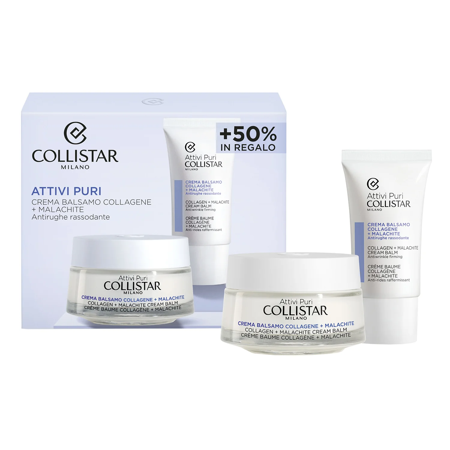 Pure Actives Collagen Balsam + Malachit – Anti-Falten-Set, 24-Stunden-Anti-Falten-Gesichtspflege