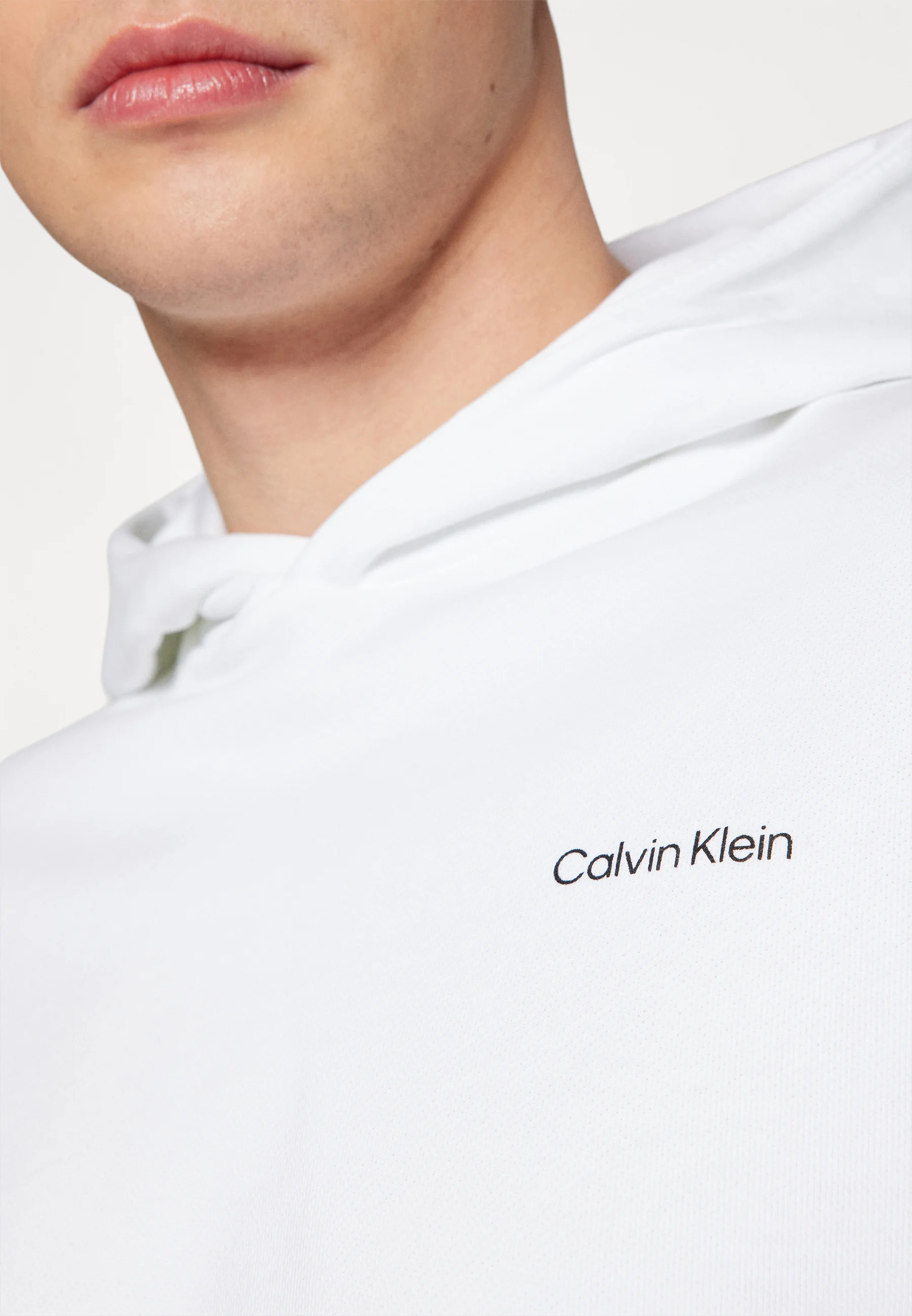 Sudadera con capucha Calvin Klein con logo en la espalda en ángulo