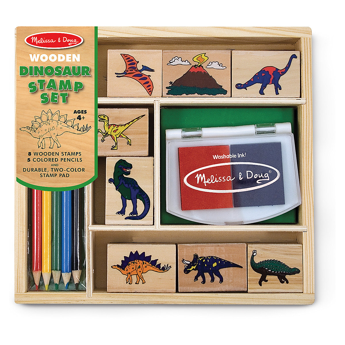 Dinosaur Stamp Set | Arts & Crafts | Stamp Sets & Stencils | 4+ | Gift for Boy or Girl