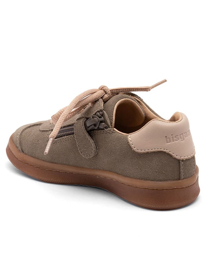 bisgaard Leder-Sneakers in Khaki günstig kaufen