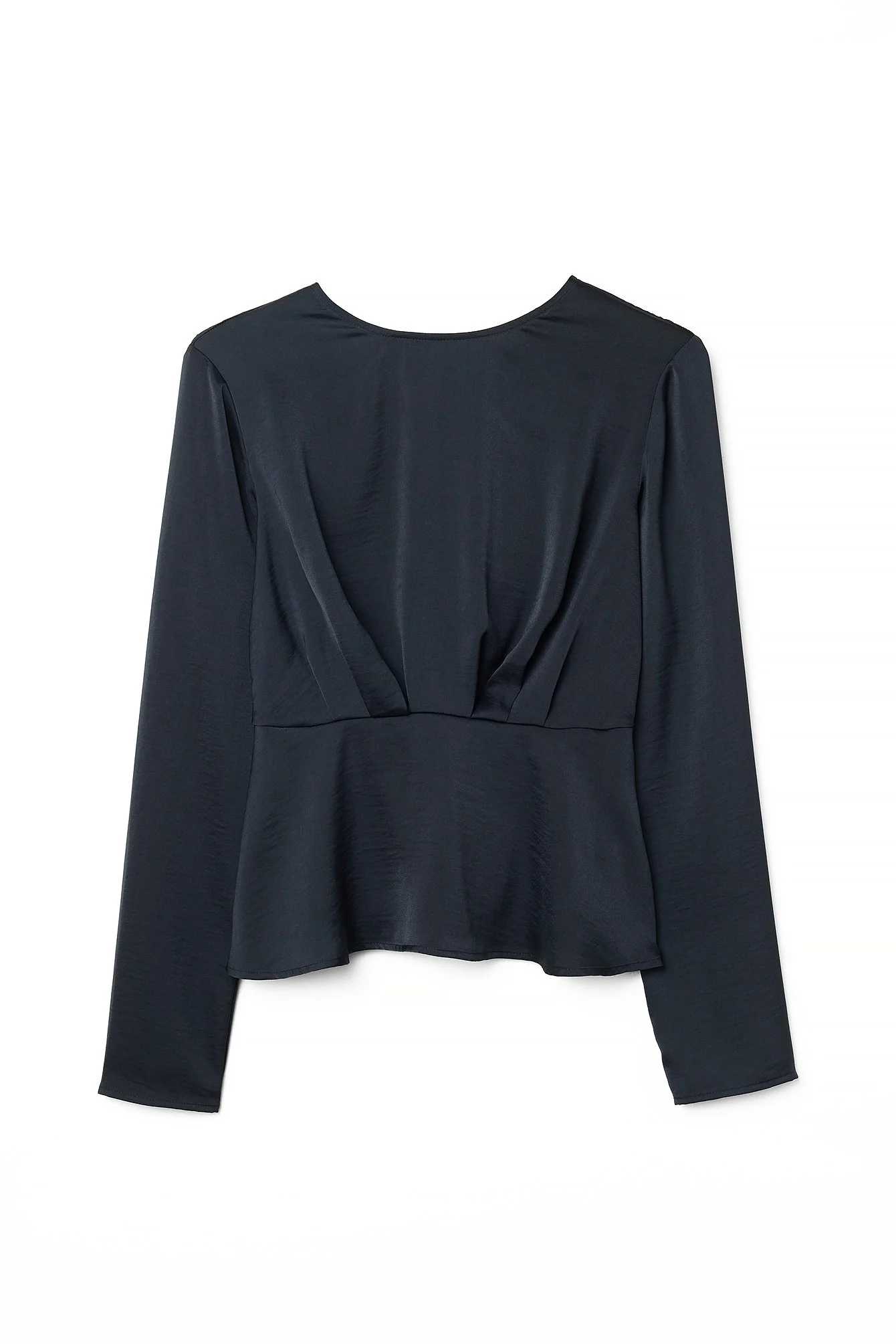 Drapierte Bluse mit V-Rücken