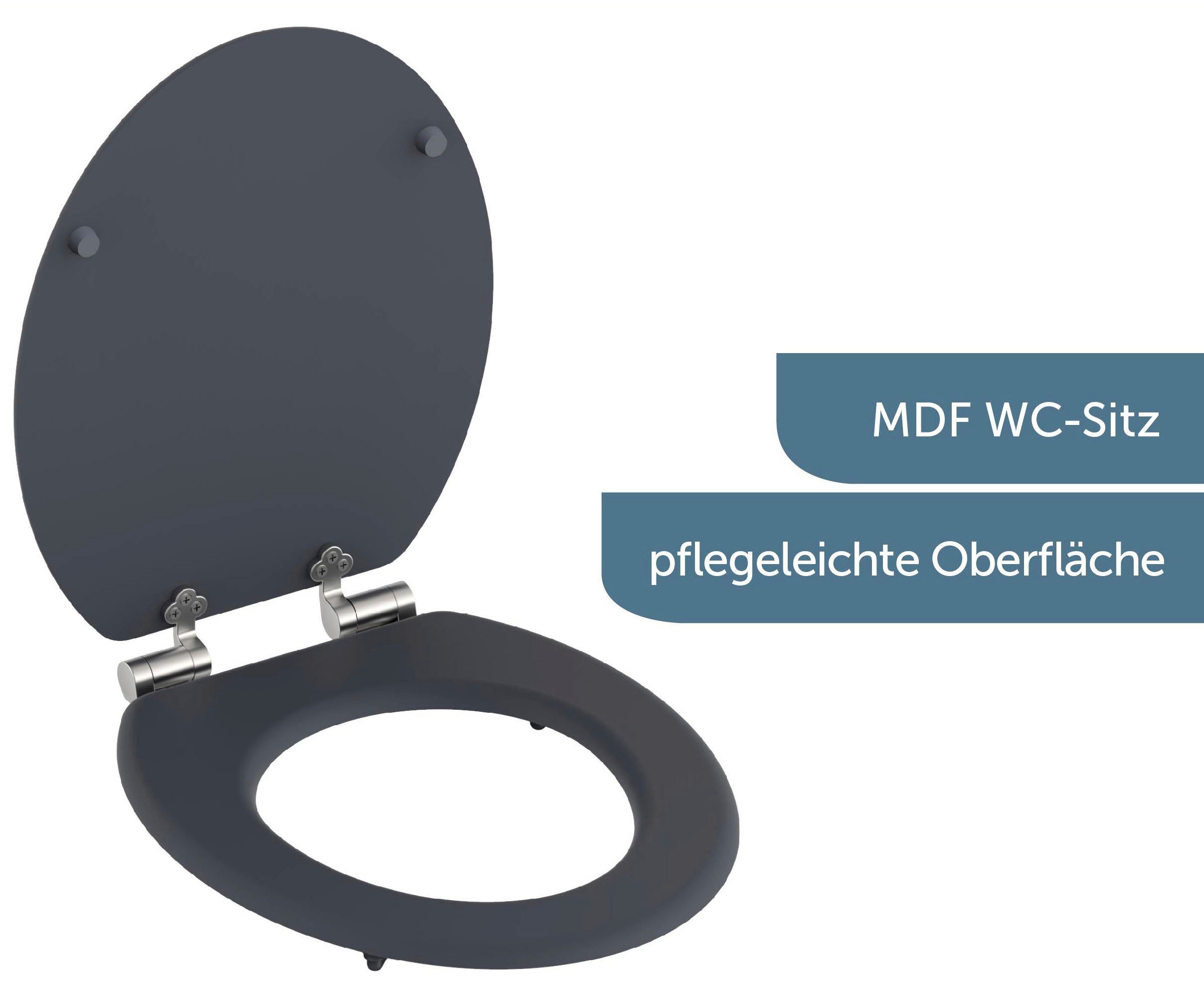 Schütte WC-Sitz SPIRIT, mit Absenkautomatik und MDF-Holzkern