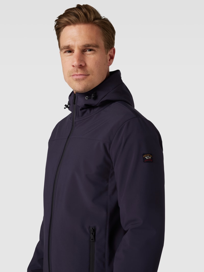 Jacke mit Kapuze in marineblau