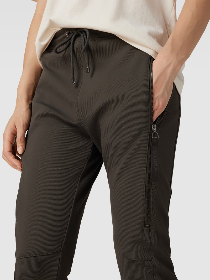 Sweatpants mit Tunnelzug Modell 'Future' in dunkelgrün
