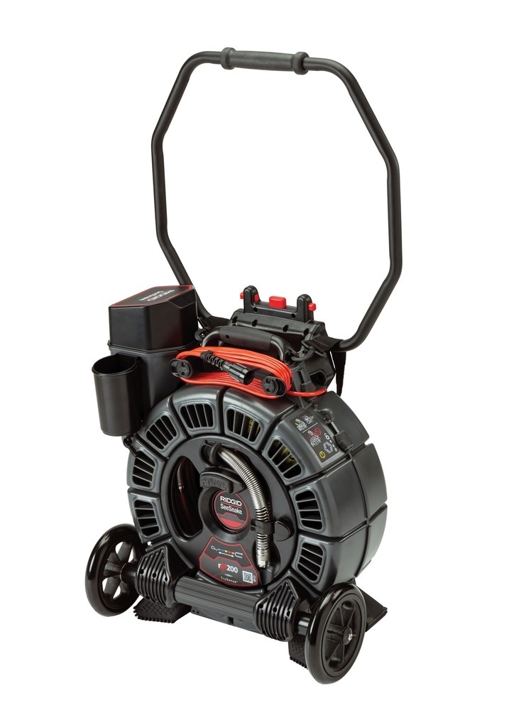 Rolă Ridgid 63663 SeeSnake® rM200B (165/50 m) cu cameră cu autonivelare echipată cu TruSense®