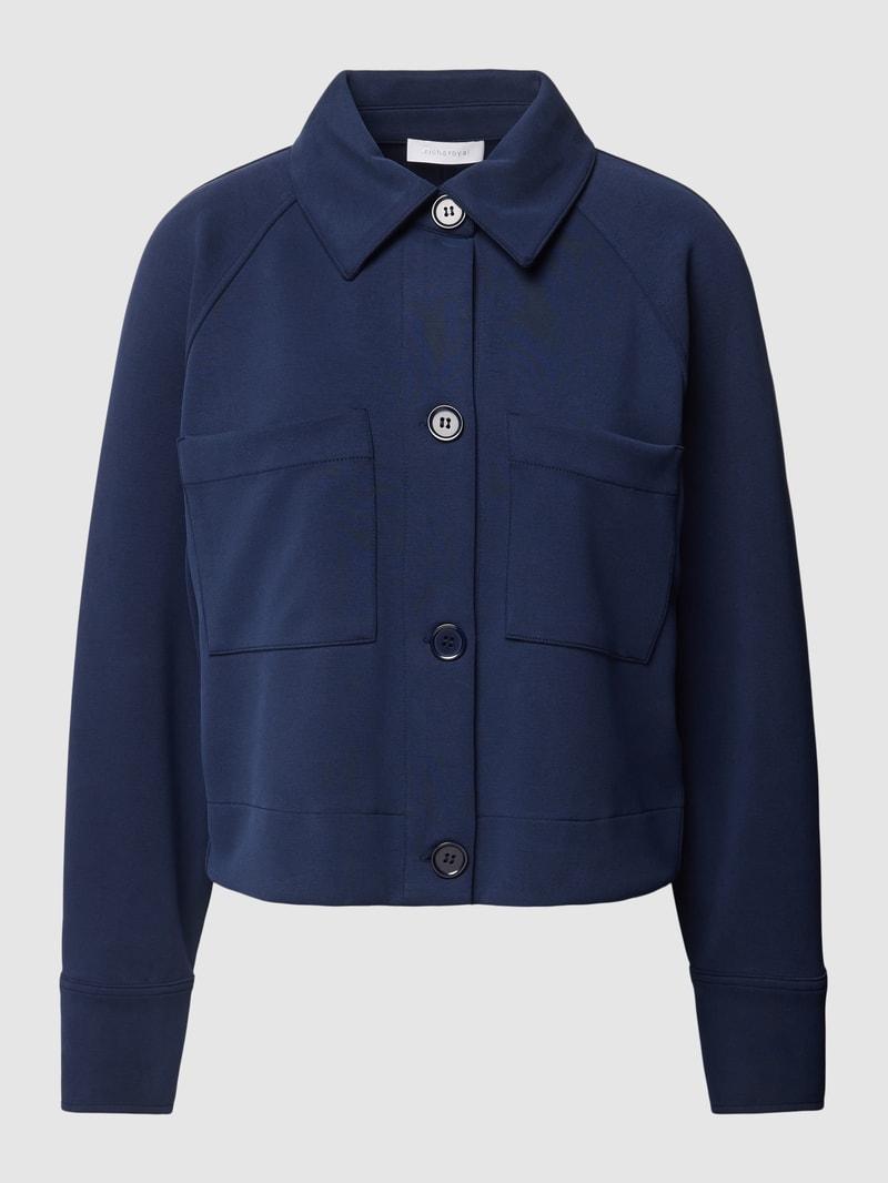 Blazer mit aufgesetzten Taschen in marineblau