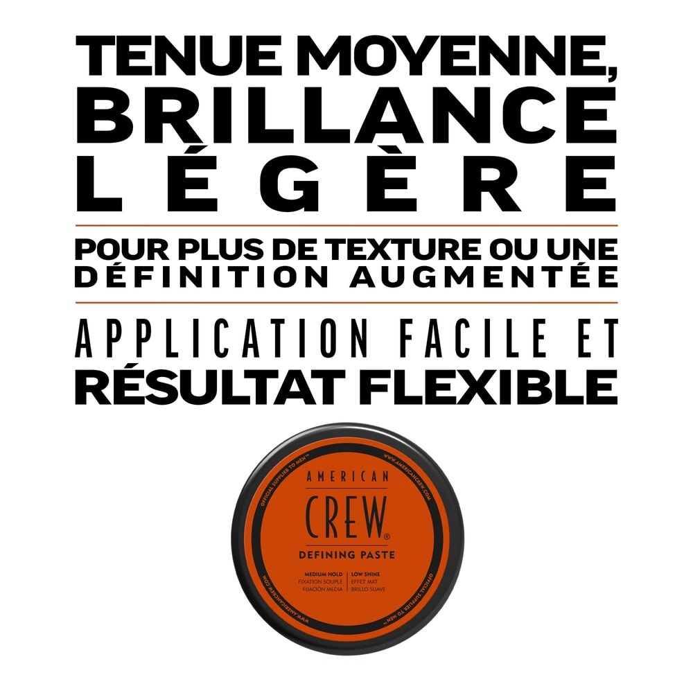 american crew Cire Cheveux, Fixation Souple, Effet Mat Cire de coiffage