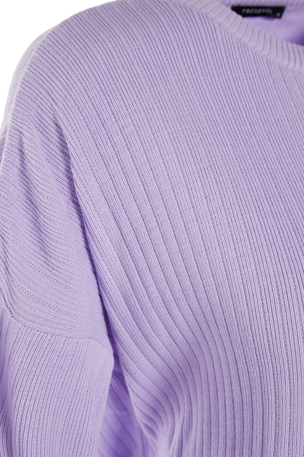 Trendyol Collection  Lilafarbenes Strickoberteil und -unterteil-Set mit Rundhalsausschnitt TWOSS20AU0084