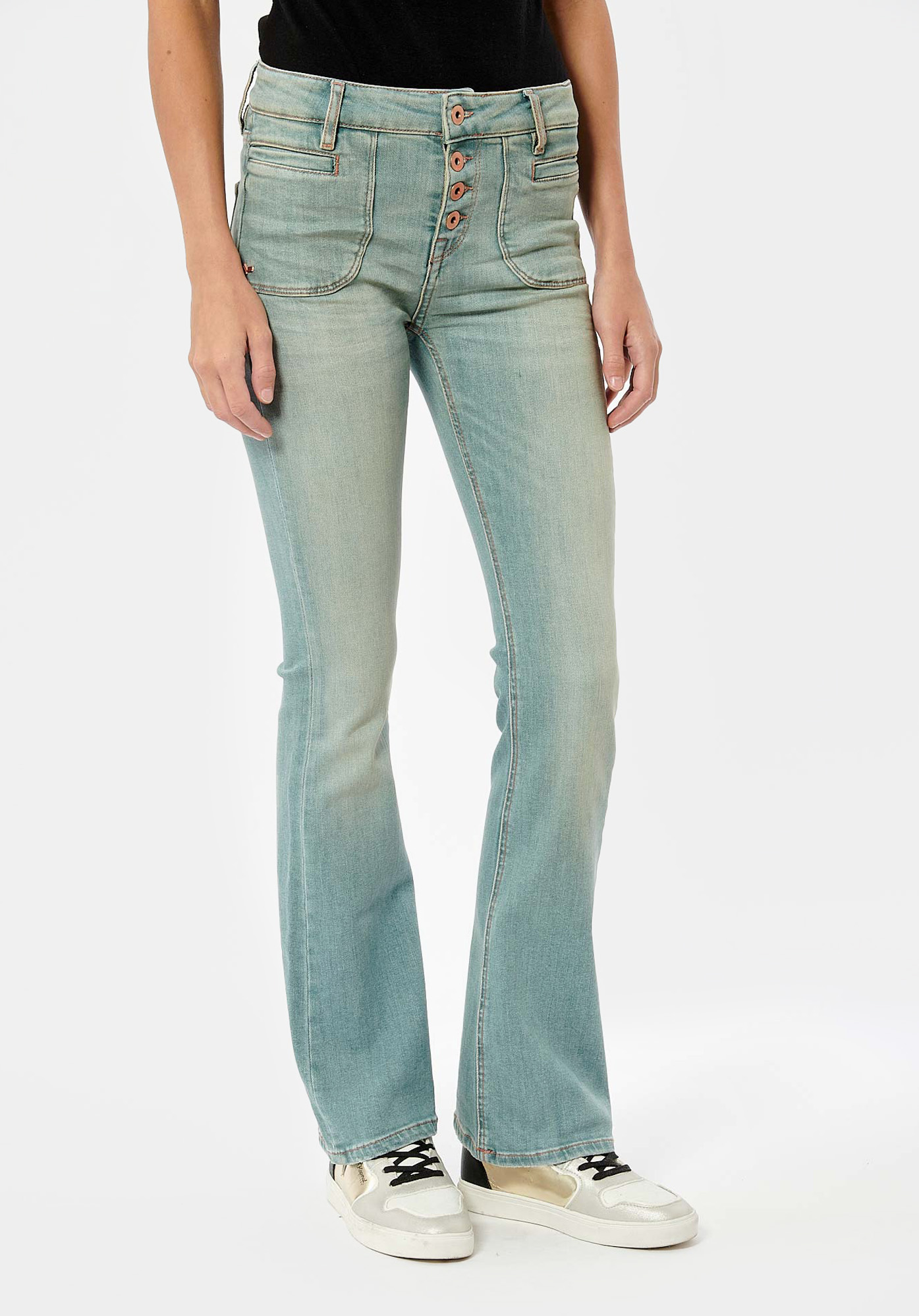 LUCKY  Jean bootcut bleu Femme