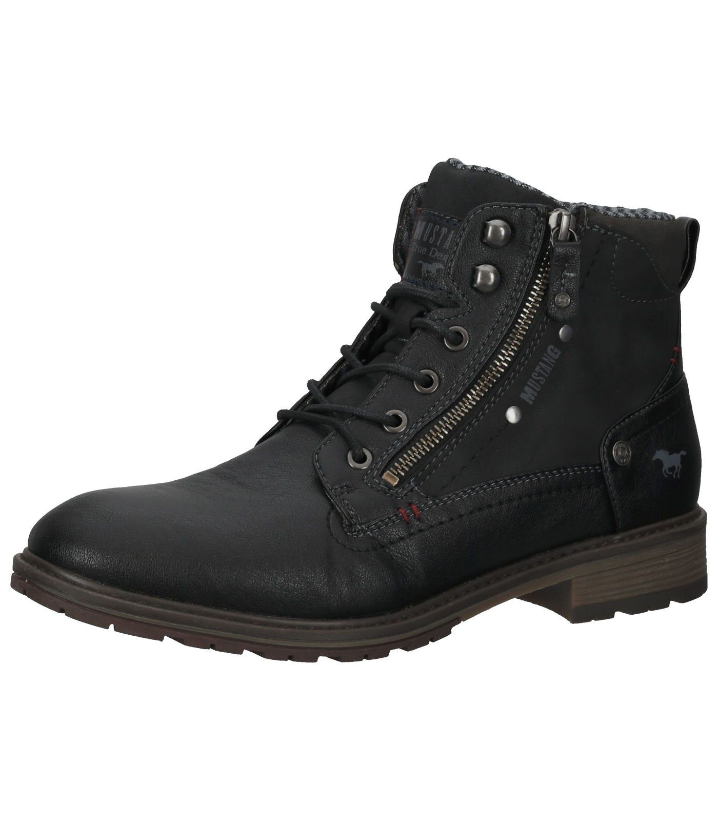 MUSTANG Stiefelette Lederimitat Schnürstiefelette