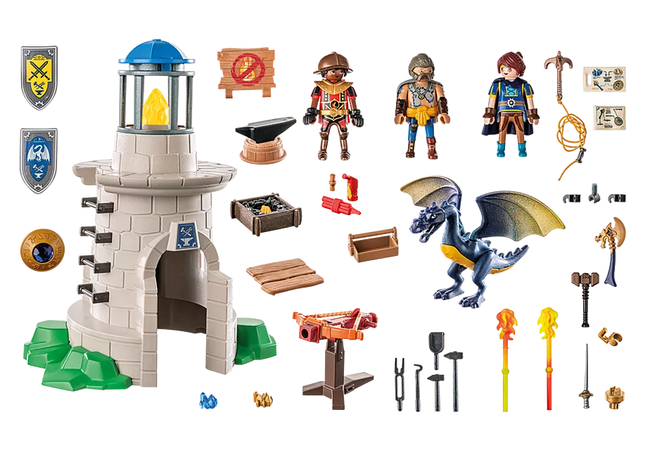 Ritterturm mit Schmied und Drache
