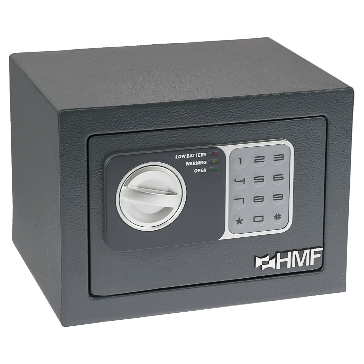 HMF Möbeltresor Robuster Tresor aus Stahl, Schließfach mit Elektronischem Schloss, 23x17x17cm