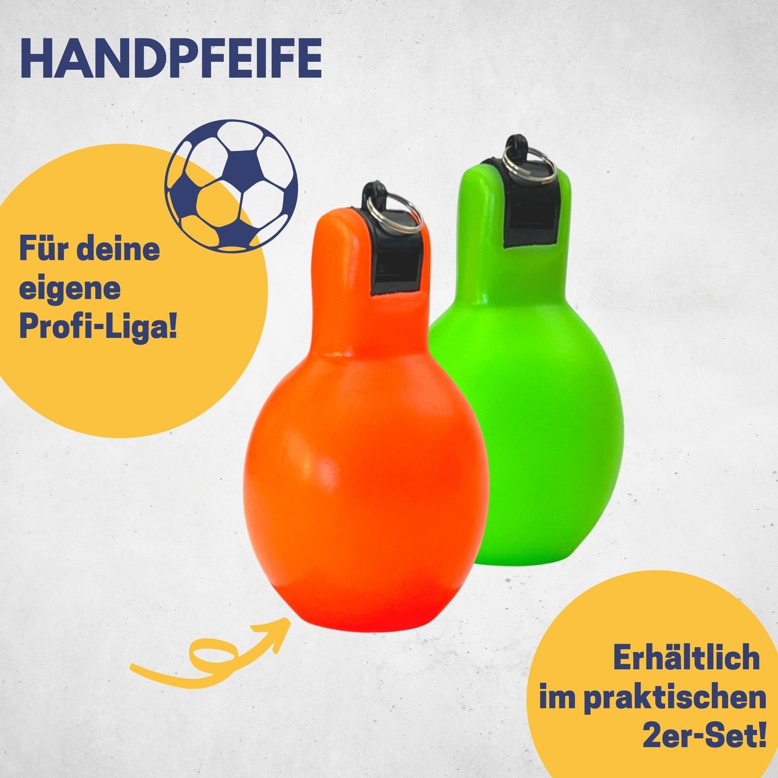Best Sporting Handpfeife Best Sporting Handpfeife Set I hochwertige Schiedsrichterpfeife I Trainerpfeife orange + grün I Fußball-Pfeife für Kinder I robuste Sportpfeife I Trainer Pfeife I Pfeife Sport
