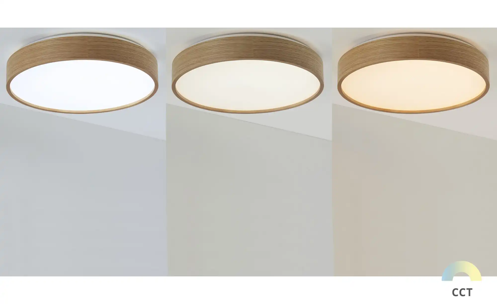 KHG LED-Deckenleuchte, 1-flammig, Eichenholz