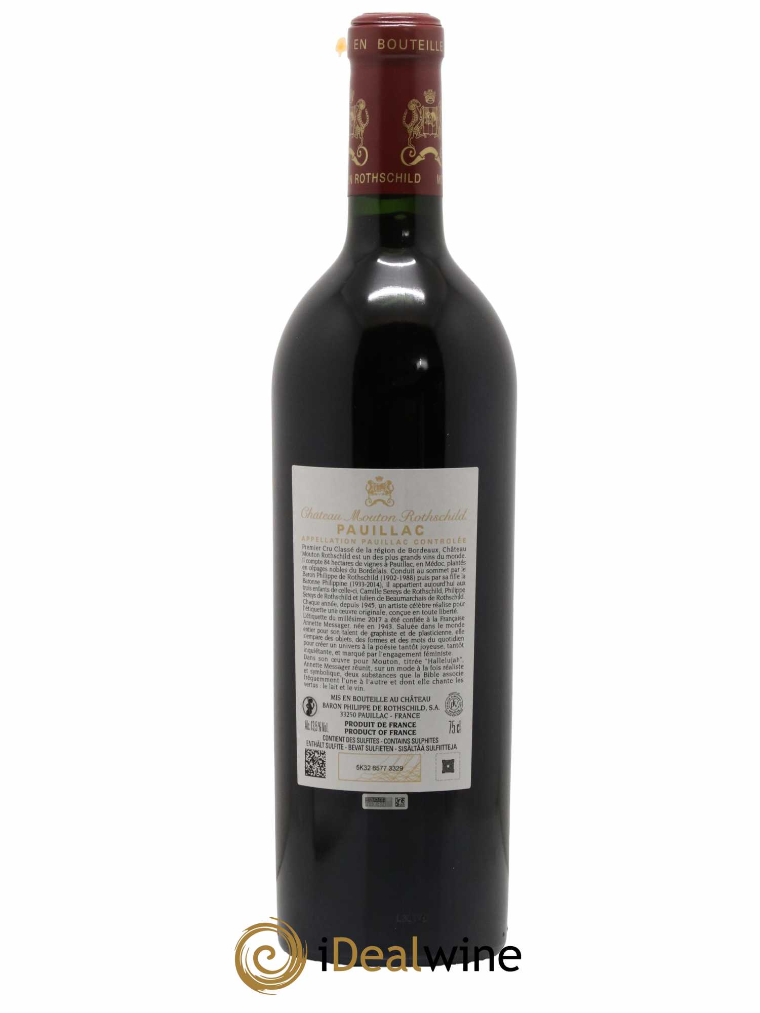 Château Mouton Rothschild 1er Grand Cru Classé  2017 - Lot de 1 Bouteille