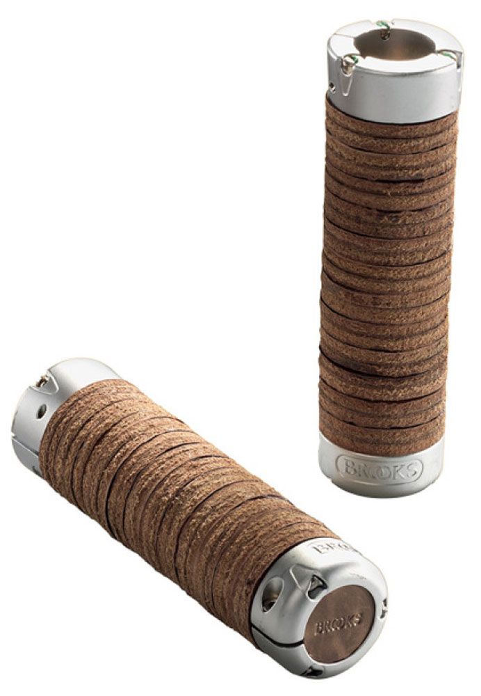 Brooks Plump Leather Grips Ledergriffe brown kaufen | Bike-Discount