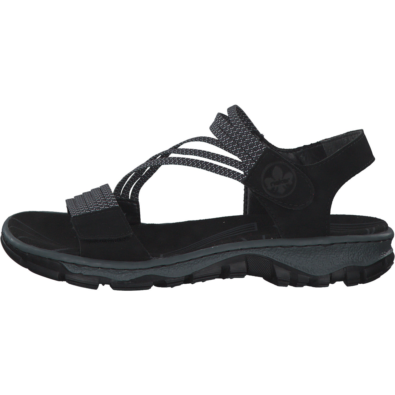 Rieker 68871, Sandalen, Damen, Schwarz