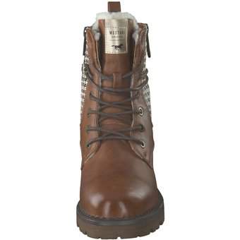 Mustang Schnür Boots in braun