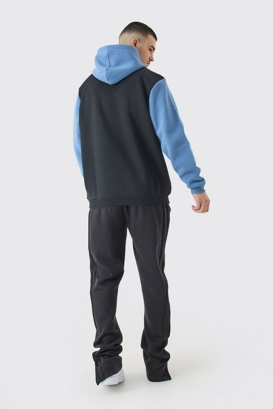 Tall Colorblock Hoodie in Blau