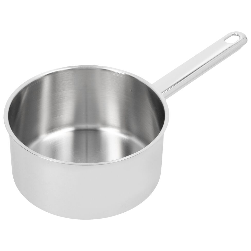 Stieltopf ohne Deckel 16 cm, 18/10 Edelstahl, Silber