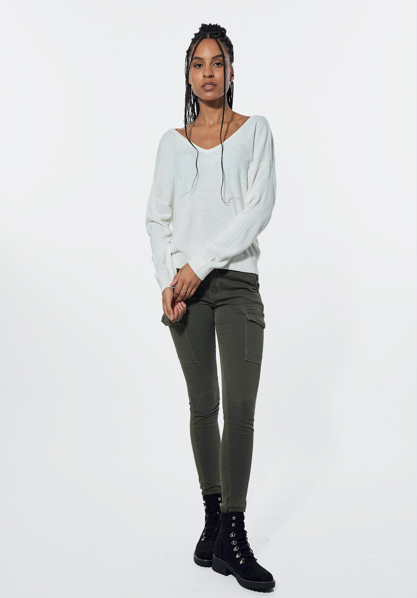 KLASS  Pull loose blanc Femme
