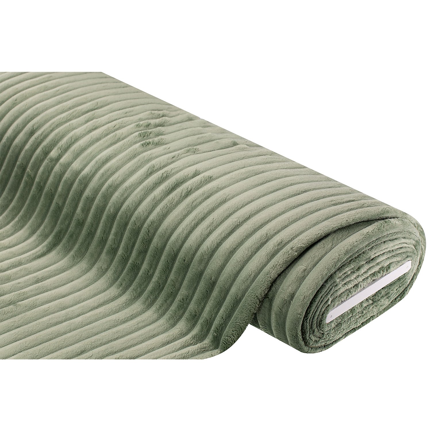 Fellimitat mit Rippen, grün, 2,5 cm breite Rippe