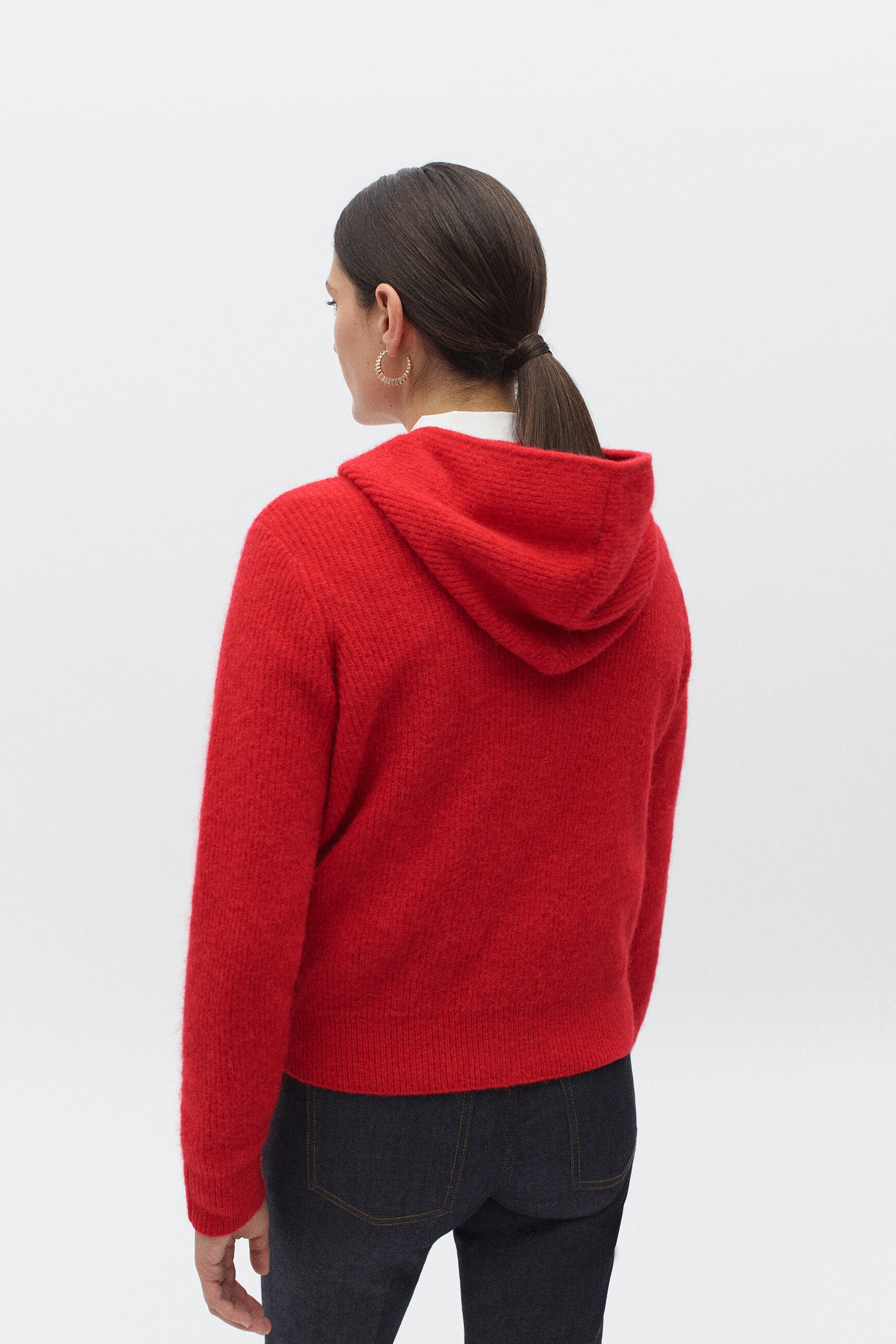 gilet milena en maille rouge femme