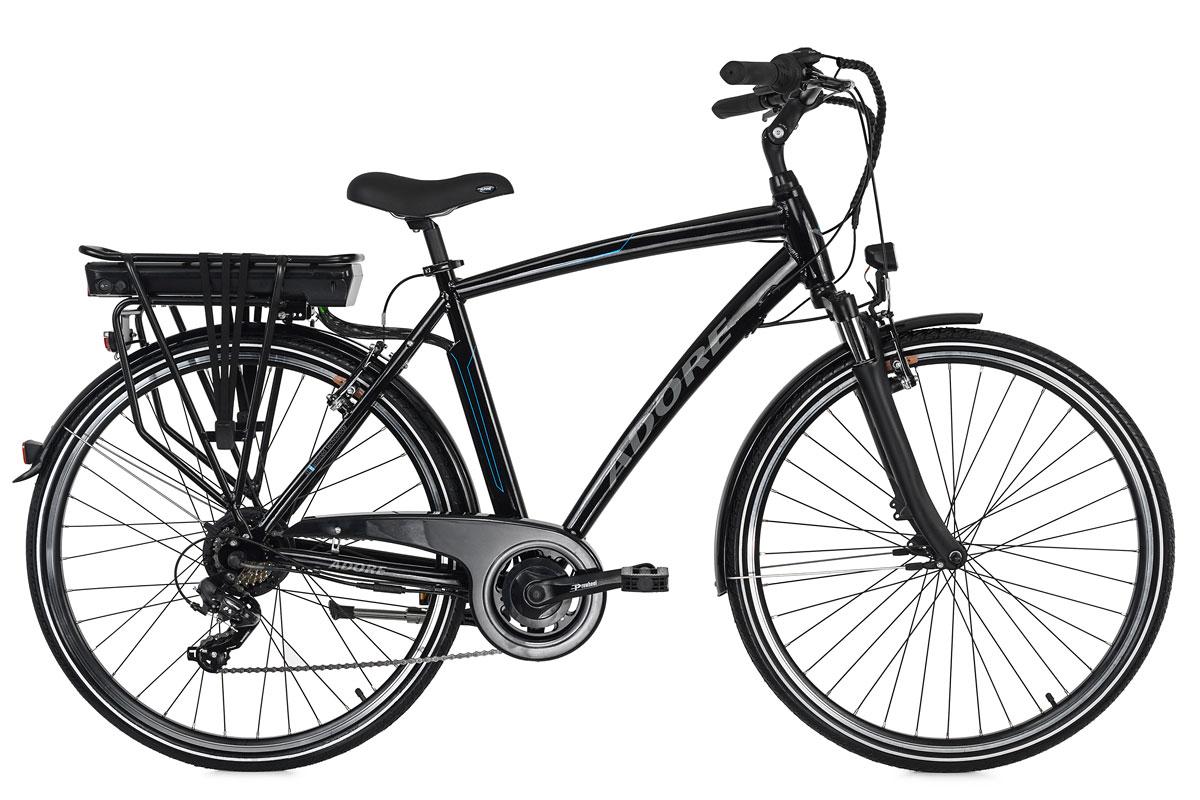 Adore Alu City Herren Pedelec Versailles 28'' E-Bike schwarz