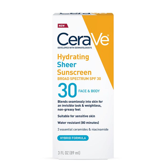 Crème solaire hydratante et légère à large spectre FPS 30 pour le visage et le corps. Mélange hybride de filtres solaires qui absorbe et réfléchit les rayons nocifs du soleil.