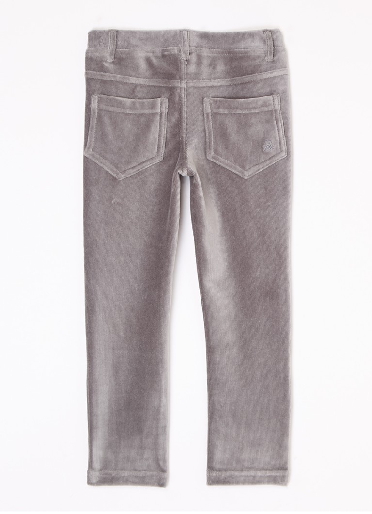 Pantaloni Benetton slim fit din catifea reiată