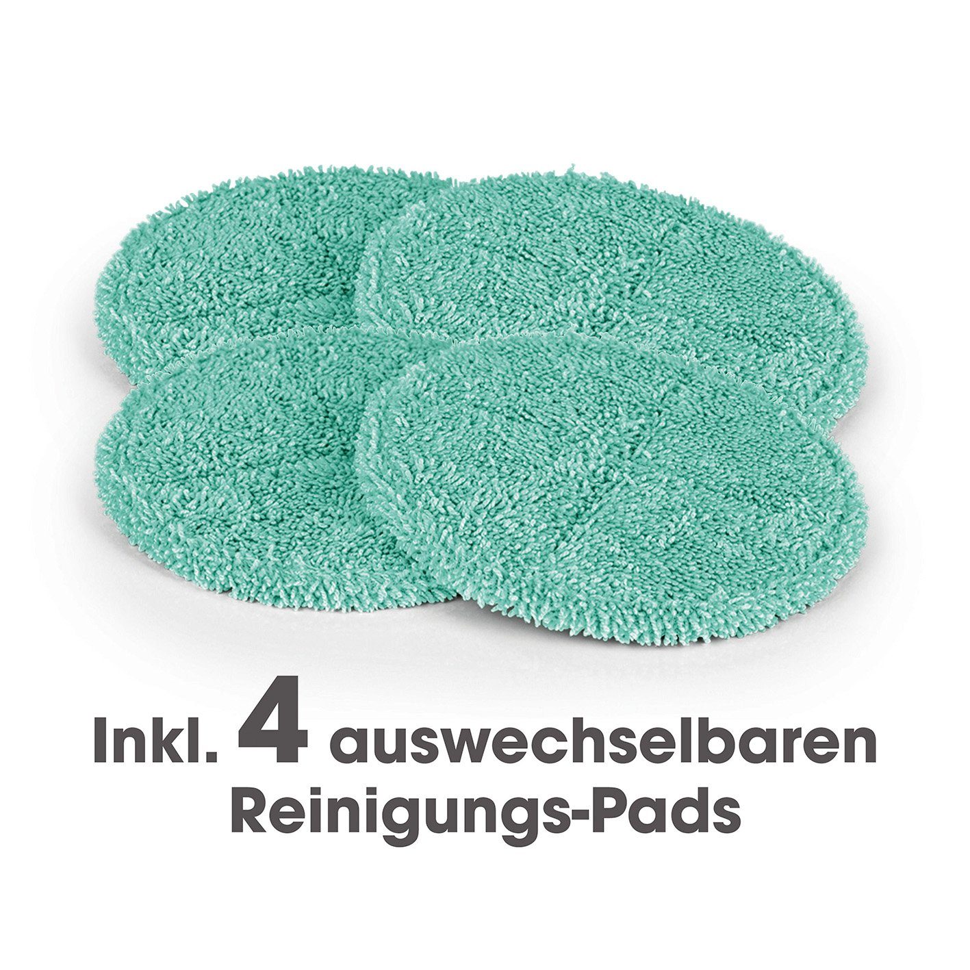 CLEANmaxx Akku-Wischmopp Akku-Spray-Mopp, 30 W, 360° Rotation türkis/weiß
