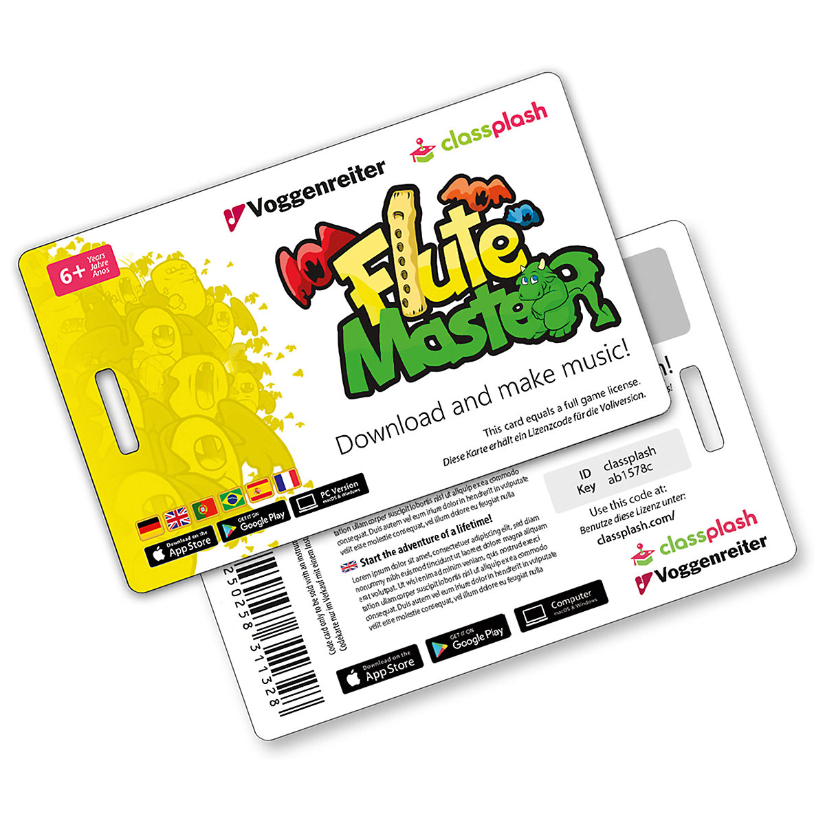 Flute Master (App) mit Blockflöte aus Kunststoff (deutsche Griffweise)