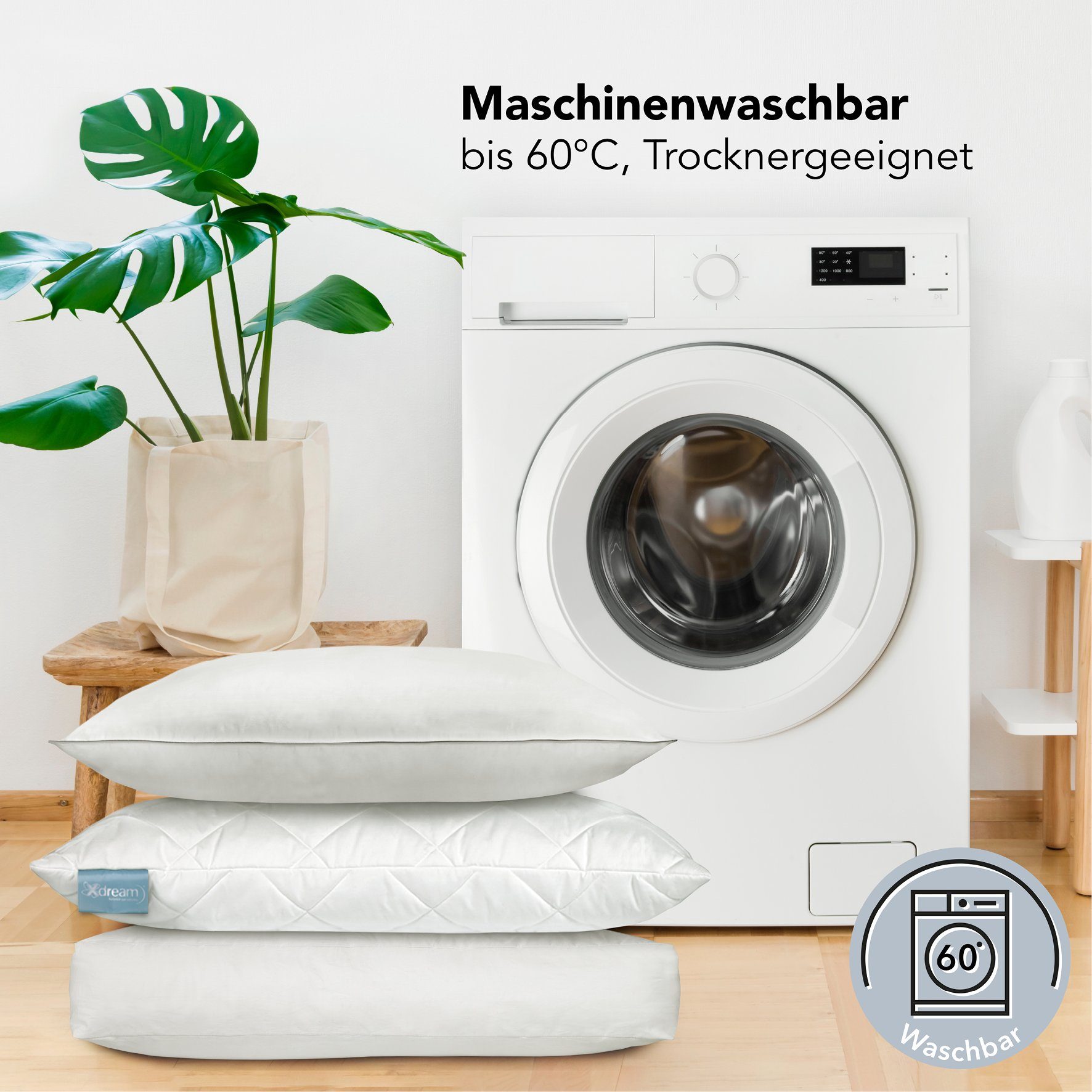 Microfaserbettdecke, Anti Milben Decke in 135x200 oder 155x220 cm, XDREAM, Füllung: Hochwertige Hohlfaserfüllung, Bezug: samtig weiche Microfaser mit Sanitizedausrüstung, Wärmeklassen: 4-Jahreszeiten, Sommer, Ganzjahres -und Winterbettdecke