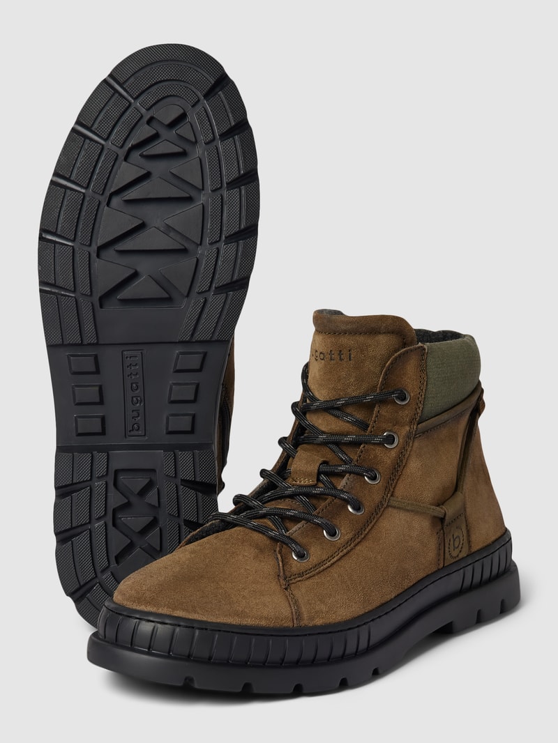Boots mit Label-Detail in olivgrün