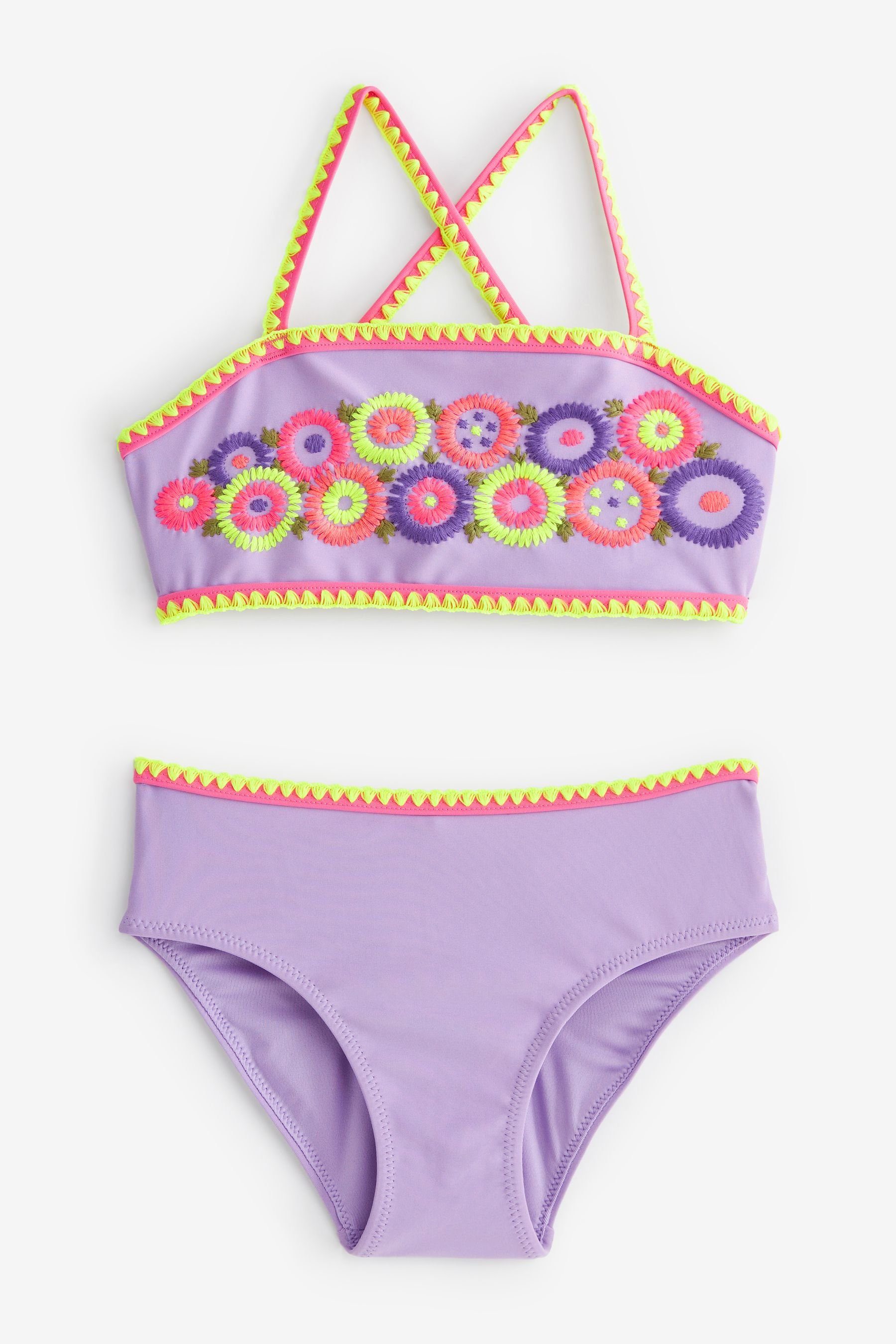 Next Bustier-Bikini Bikini mit Stickerei (2-St)