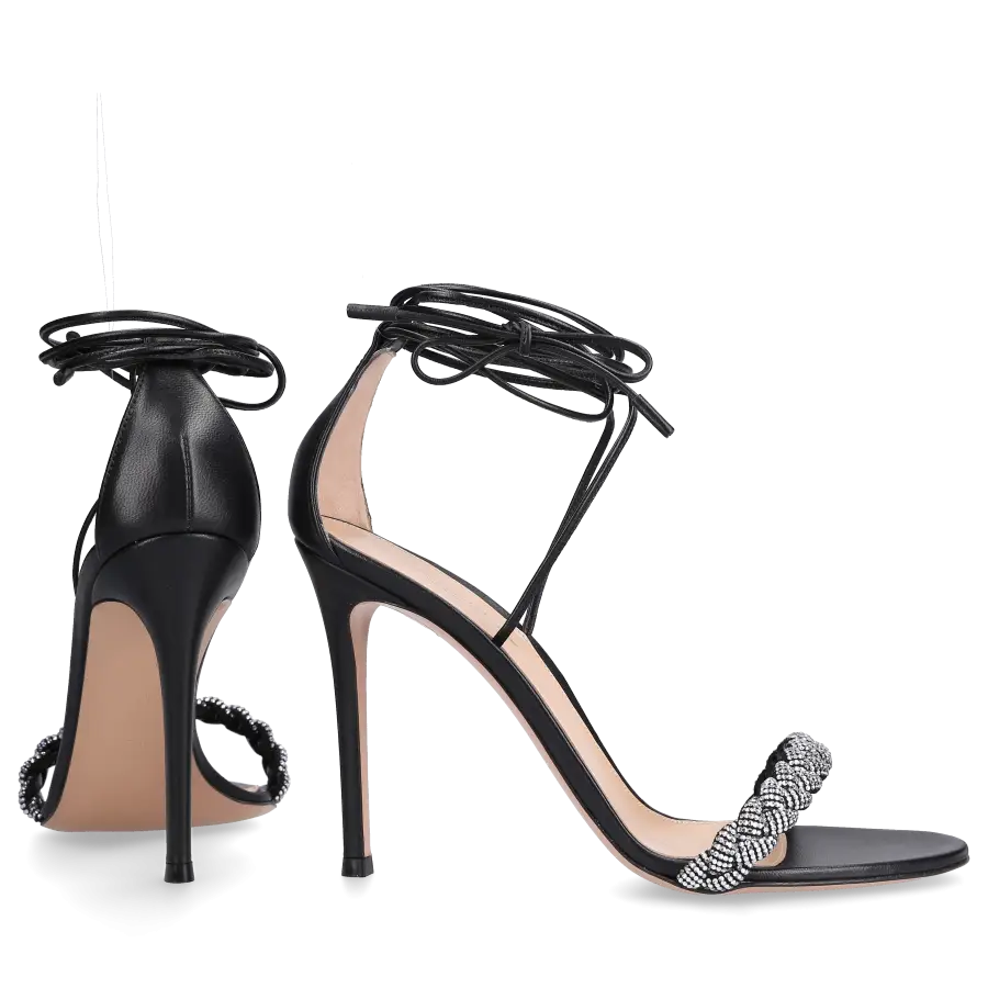 Gianvito Rossi - Sandalen CRYSTAL LEMONI 105 Kalbsleder - schwarz