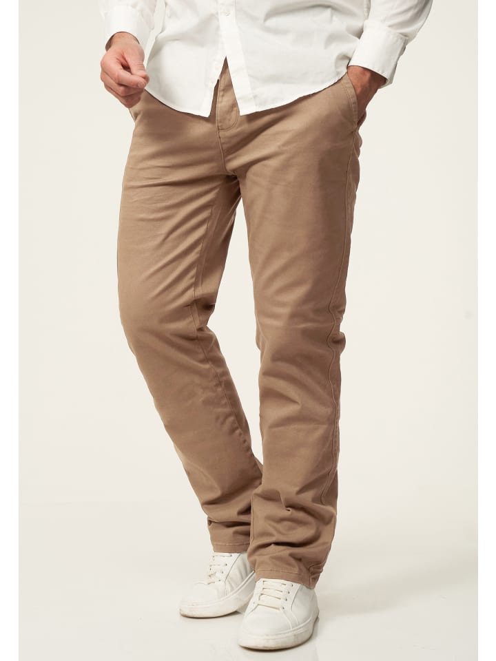 DAILY COTTON Chinohose - DCDAVIE Chino Hose Jeans Stoffhose Straight-Fit in Beige günstig kaufen
