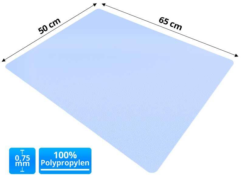 Office Marshal Schreibtischauflage Polypropylen Hellblau 650 x 500 mm