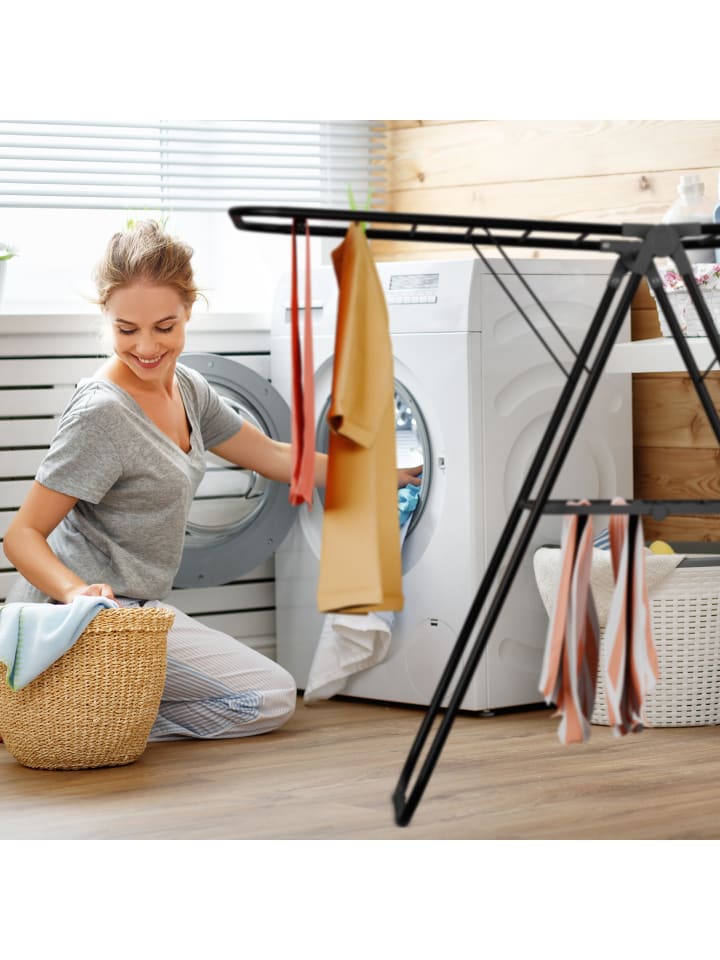 relaxdays Wäscheständer in Schwarz günstig kaufen onesize