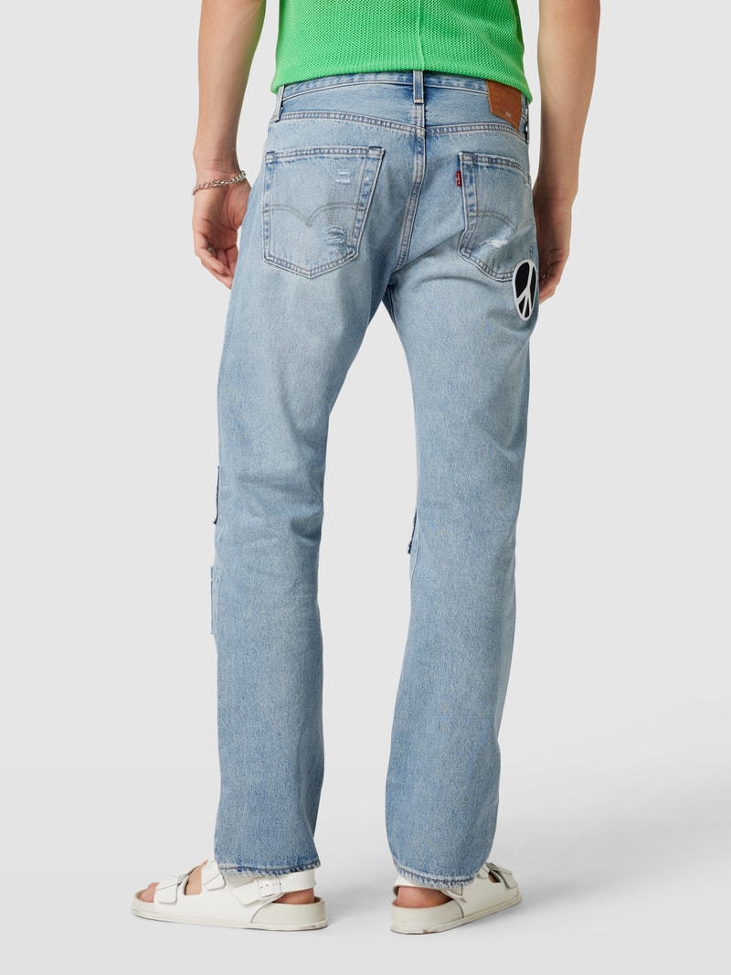 Jeans mit Patches Modell 'SURF' in hellblau