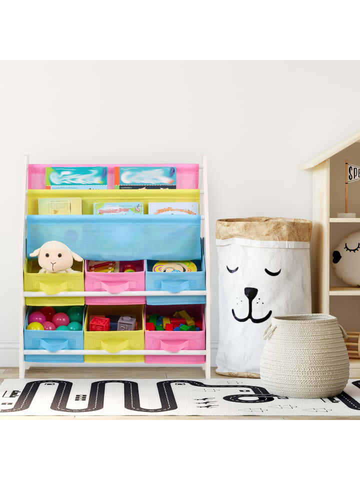 relaxdays Kinderregal in Bunt - (B)62,5 x (H)74 x (T)31 cm günstig kaufen onesize