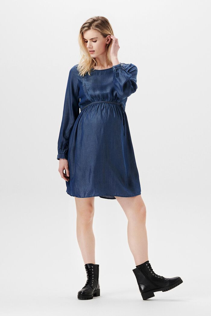 Kleid im Denim-Style mit Stillfunktion, TENCEL™