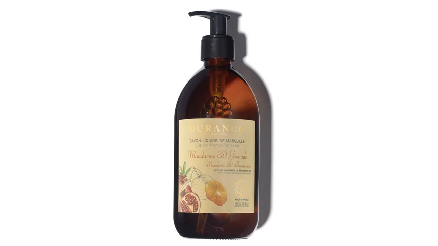 DURANCE Les Essentiels Flüssigseife im Glas Mandarine & Granatapfel 500 ml