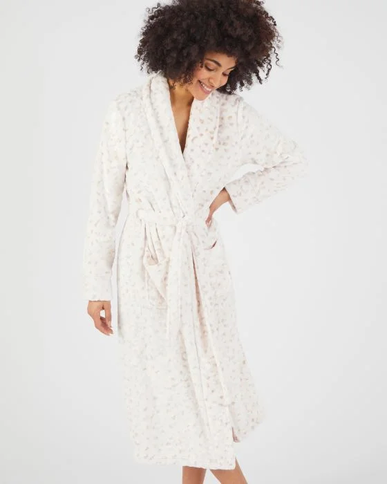 Robe de chambre maille douce et chaude imprimée Thermolactyl
