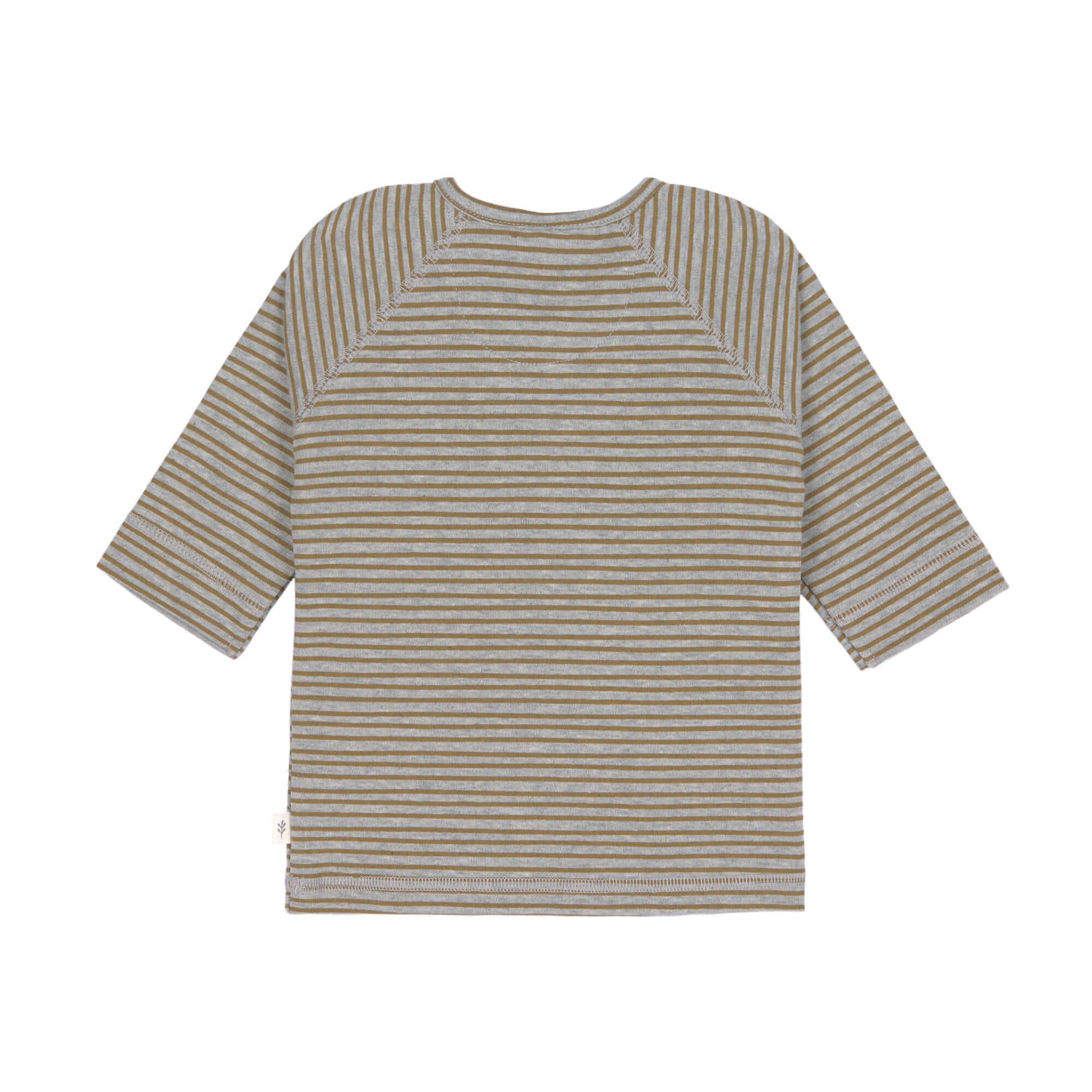 Baby Wickelshirt - Bio Baumwolle, Striped, Grau Mélange