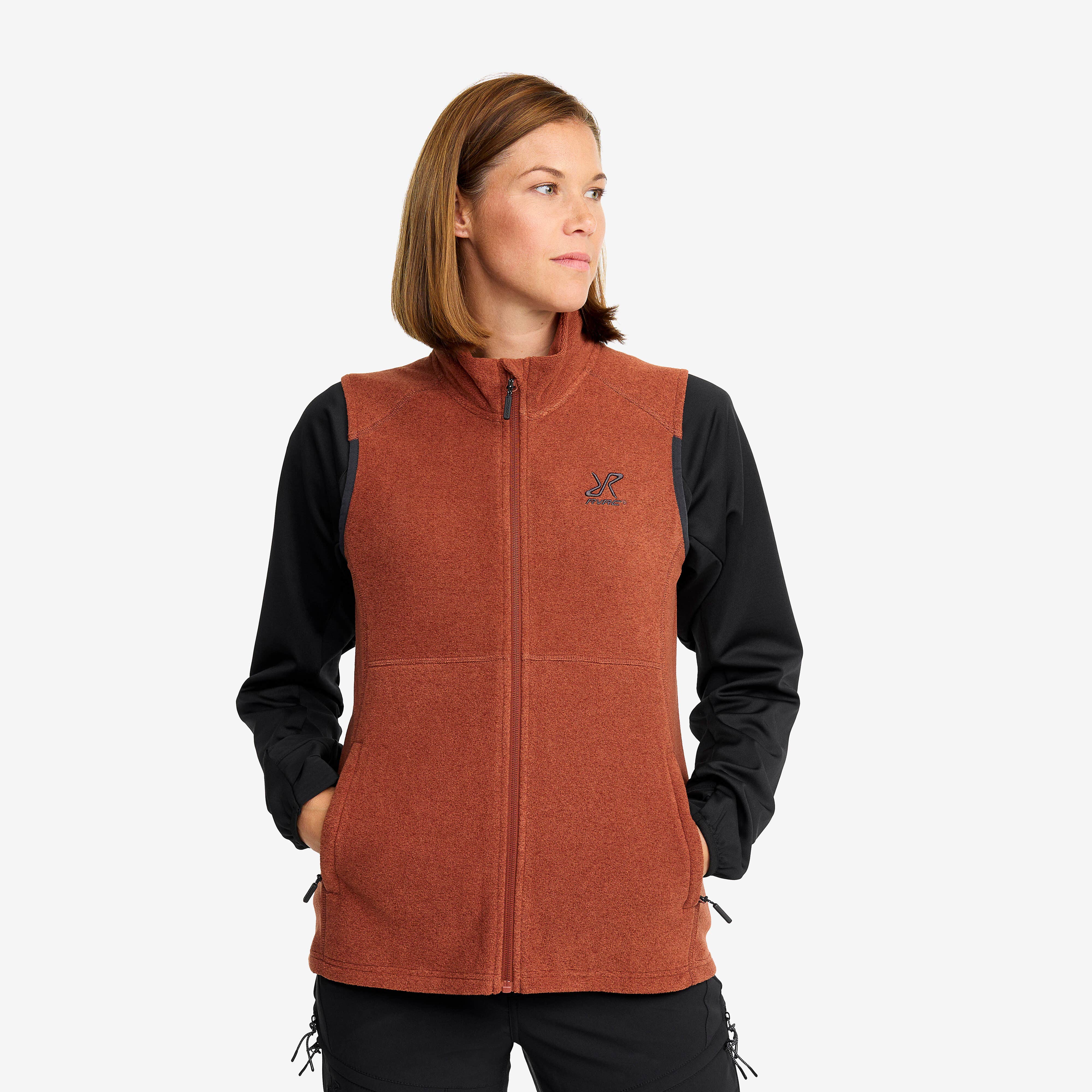 Essential Fleece Vest Femme Smoked Paprika