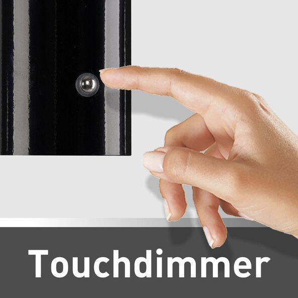 LED-Akku-Tischleuchte Cremini, 2er Set, schwarz