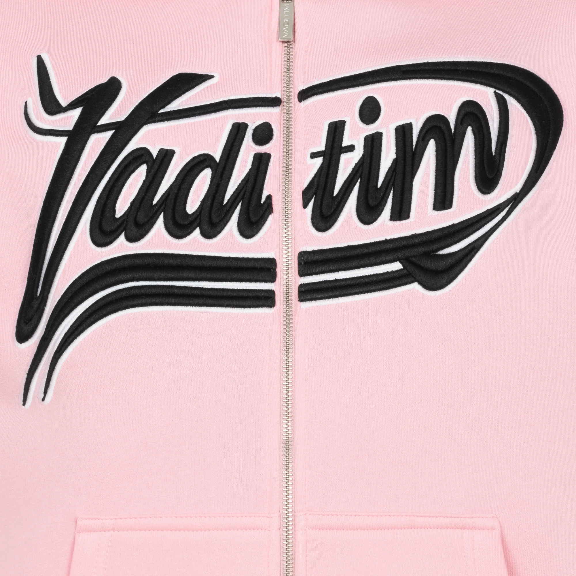 Hot Pink / Black 3D College Zipper