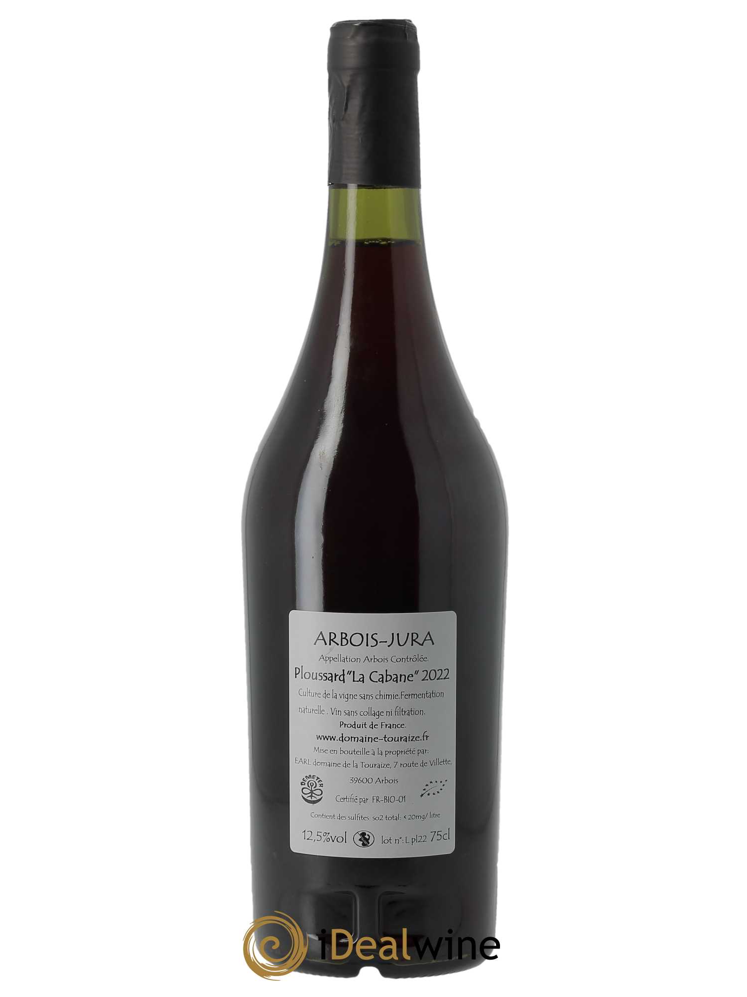 Arbois Ploussard La Cabane Domaine de la Touraize  2022 - Lot de 1 Bouteille