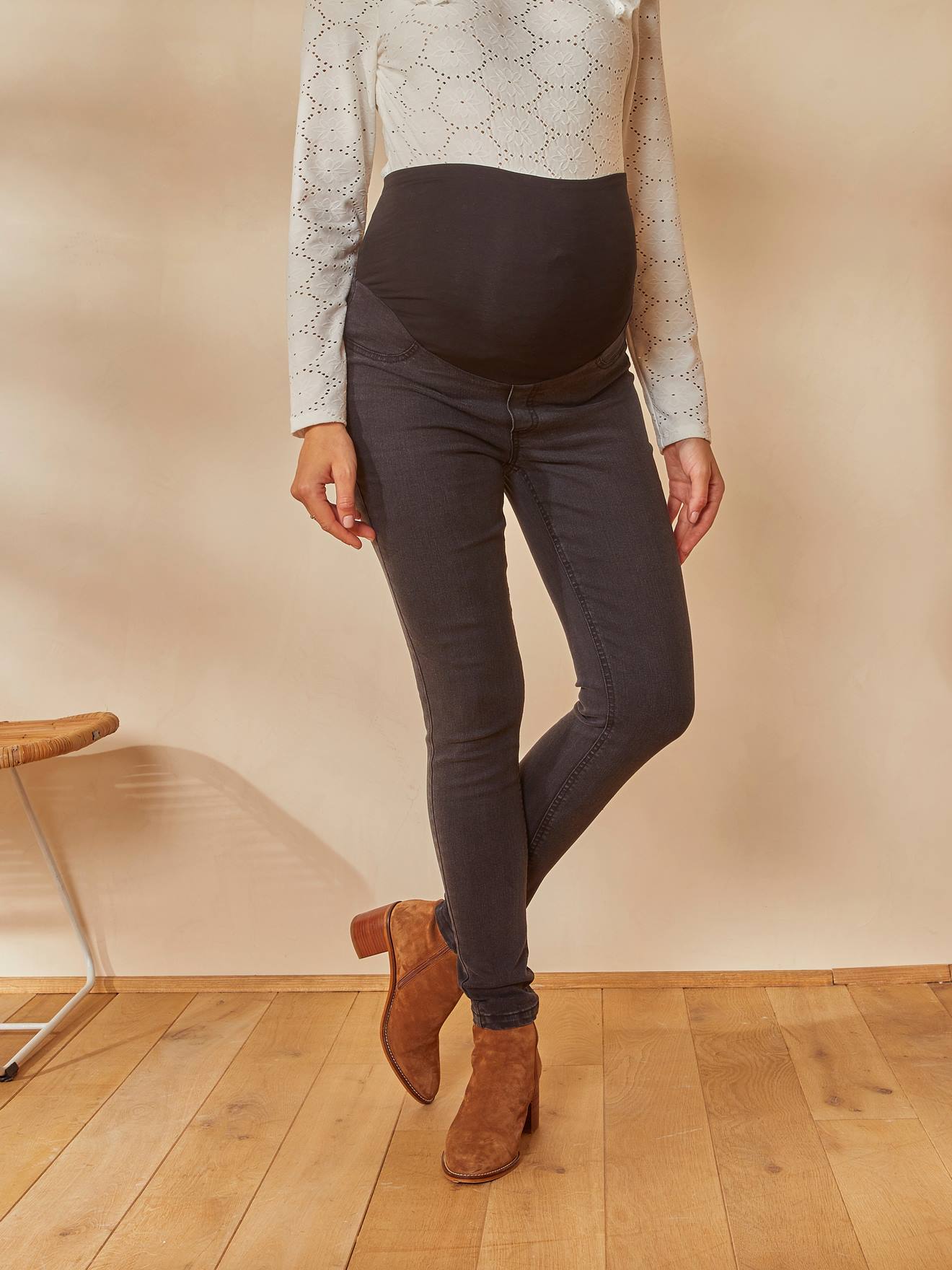 Vertbaudet Jeans-Treggings für die Schwangerschaft - schwarz